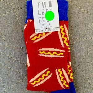 Two left feet hot dog socks
